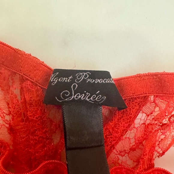 Agent Provocateur Soirée Red Adar's Lace & Swarovski Bra with matching thong - Picture 10 of 12
